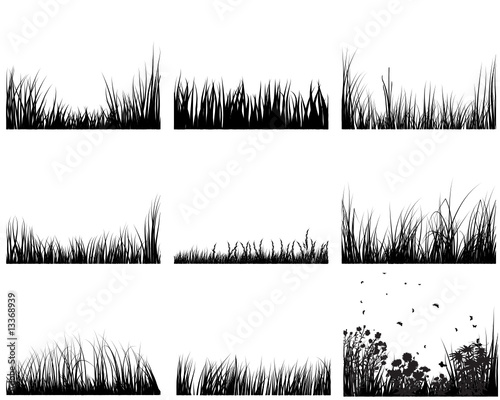 Vector: grass set grass set