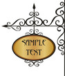 Vectorized wrought iron sign bracket Vectorized wrought iron sign bracket