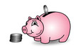 Piggybank with coins Piggybank with coins