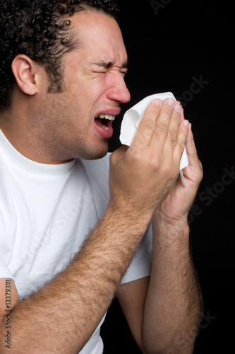 Photo: Sneezing Man Sneezing Man