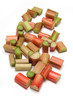 Rhubarb isolated on a white studio background. Rhubarb isolated on a white studio background.