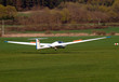 Segelflugzeug beim landen