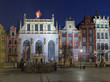 Neptune fountain and Artus Court in Gdansk, Poland.