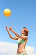 girl playing volley-ball