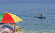Kayak im Sommer am Meer