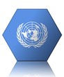 onu drapeau hexagone un flag