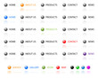 Photo en ligne au meilleur prix Set of vector aqua web 2.0 site navigation buttons.