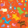 Seamless pattern for kids