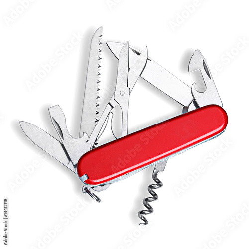 Swiss army knife isolated
