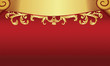 Floral gold banner, vector