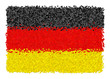 Bandiera della germania di coriandoli