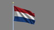 Flag of Netherlands with alpha matte for easy isolation