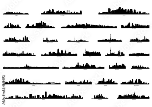 Illustration: city silhouettes city silhouettes