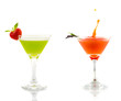 Cocktail drink on fruit/ isolated