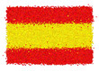 Bandiera della Spagna di coriandoli