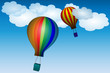 Hot Air Balloons in a cloudy sky Hot Air Balloons in a cloudy sky