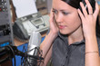 In radio studio