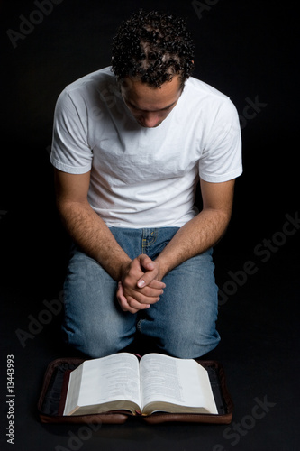 Photo: Man Reading Bible Man Reading Bible