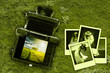 rusty and abandoned old vintage medium format photo camera