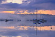 Boats at sunset