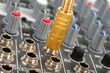 Part of audio control console