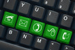 "Contact" keys on keyboard (x5) (black/green)