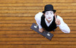 Portrait of an actor playing a pantomime