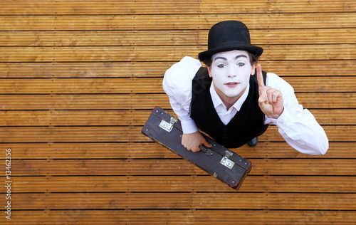 Foto: Portrait of an actor playing a pantomime Portrait of an actor playing a pantomime
