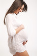 Standing pregnant