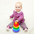 Infant with color pyramid