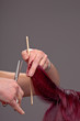Hairdressing hands