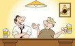Vector: comic strip drawing men drinking beer comic strip drawing men drinking beer