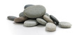 image of fallen stones over white - vertical picture