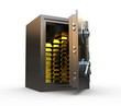 Safe with gold inside Safe with gold inside