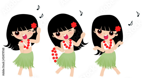 Vector: Hawaiian Hula Girl Hawaiian Hula Girl