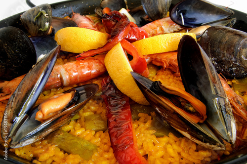 Photo: Paella - Traditional spanish rice Paella - Traditional spanish rice
