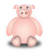 pig. Illustration cartoon style. white background pig. Illustration cartoon style. white background