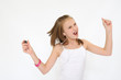 Photo: girl jamming listening mp3 player girl jamming listening mp3 player
