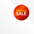 "Pending sale" badge. Vector.