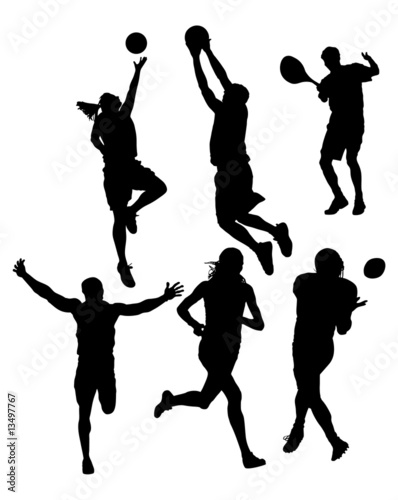 basketball player silhouette. Sports Silhouettes Vector