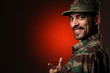 Portrait of a smiling soldier