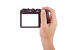 Hand photographing with a digital camera isolated on white. Hand photographing with a digital camera isolated on white.