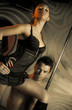 Go-go boy and girl in the club