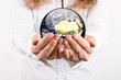 Foto: earth in woman's hands earth in woman's hands