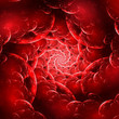 Abstract fractal red tunnel background