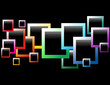 Rainbow Black Floating Boxes Rainbow Black Floating Boxes