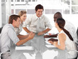 Business Group working and interacting with each other