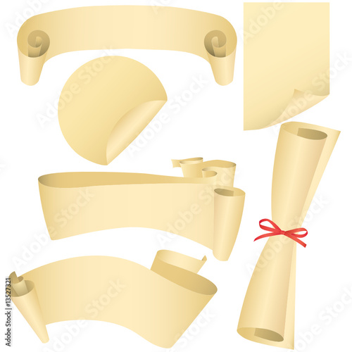 scrolls, diploma set (vector, CMYK) de Volodymyr Leus, vector libre de