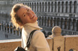 sanset at the San Marco, gerl laughs, Venice