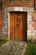 Porte en bois de moulin Porte en bois de moulin